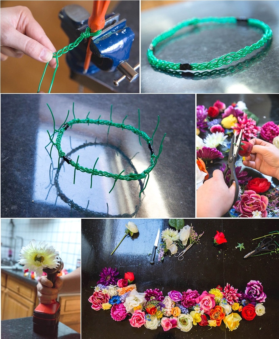 DIY couronne de fleurs mariée